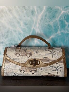 BRAHMIN DAYAN IVORY COPA CABANA NWT CARS HARDTOFIND